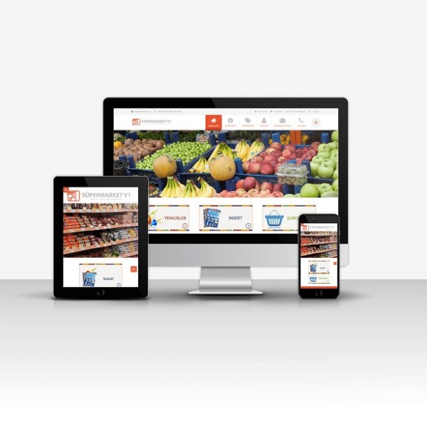 Professional Corporate Supermarket Website Script V1 - Mobile Responsive PHP Software